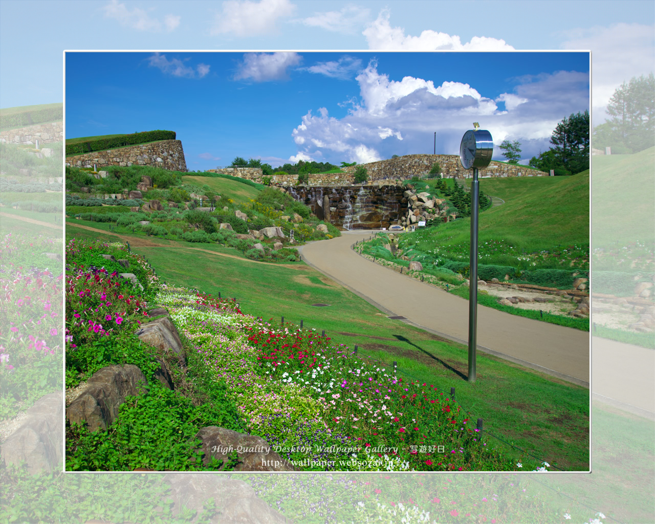 春の大阪城の壁紙／Wallpaper ofまんのう公園｜Kagawa Prefecture (1280×1024)