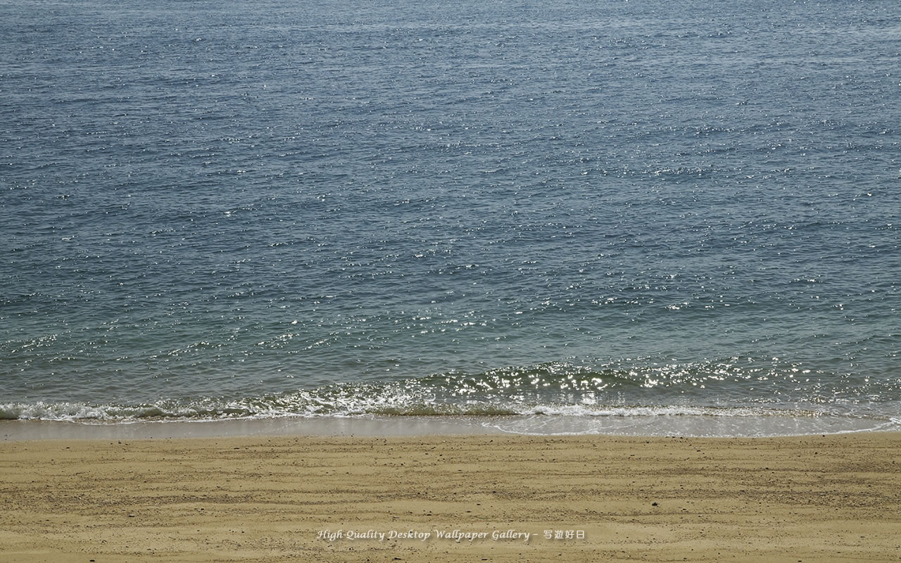 しまなみ海道の壁紙／Wallpaper of Midafternoon Beach (1280×800)