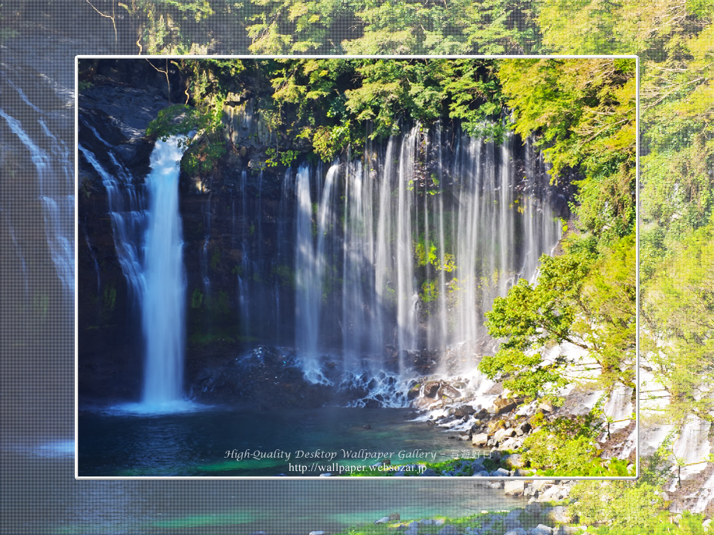 富士山の高画質＆高解像度壁紙／Wallpaper of白糸の滝 in Fuji Lake Districti (1024×768)