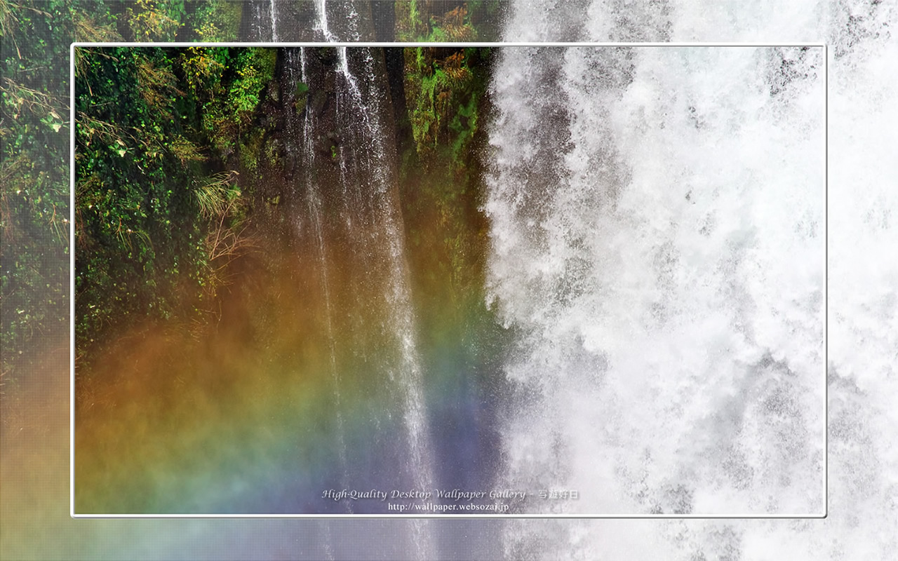 富士山の高画質＆高解像度壁紙／Wallpaper of滝虹 in Fuji Lake Districti (1280×800)