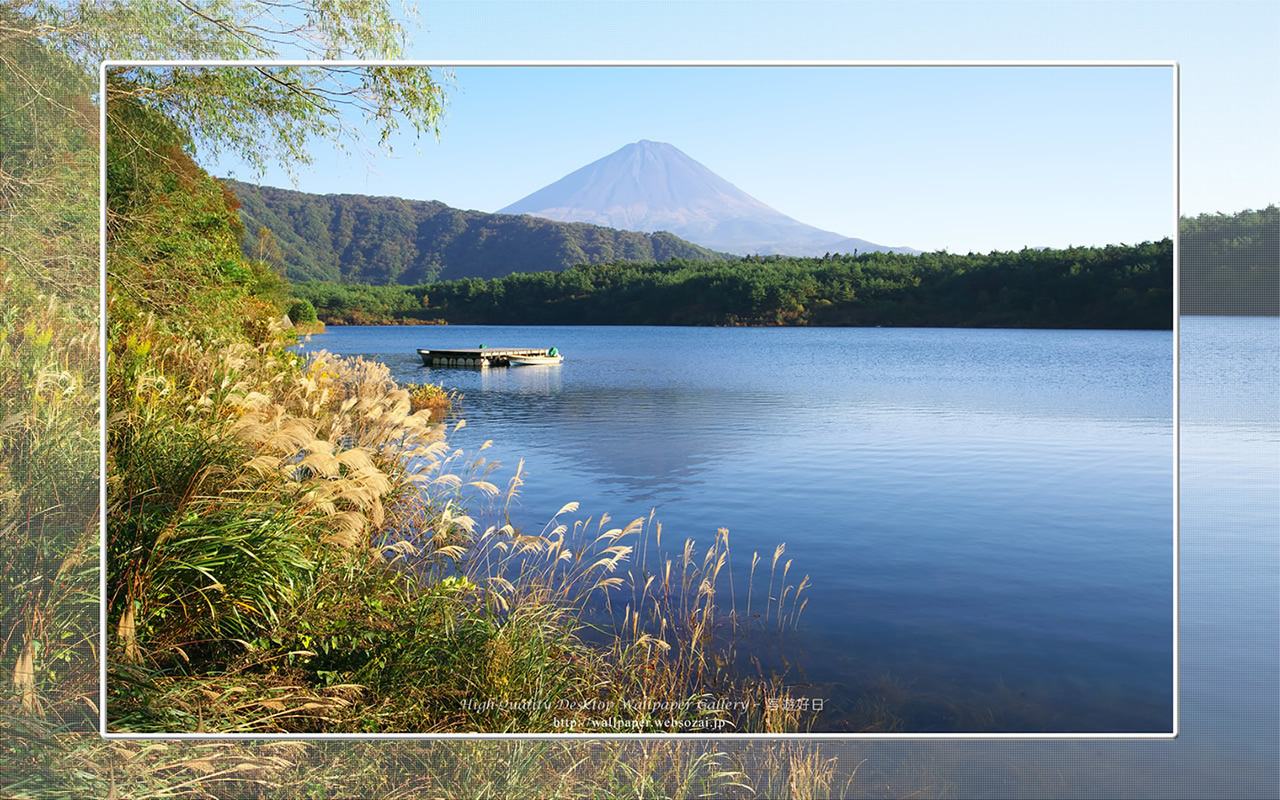 富士山の高画質＆高解像度壁紙／Wallpaper of初秋の西湖 in Fuji Lake Districti (1280×800)