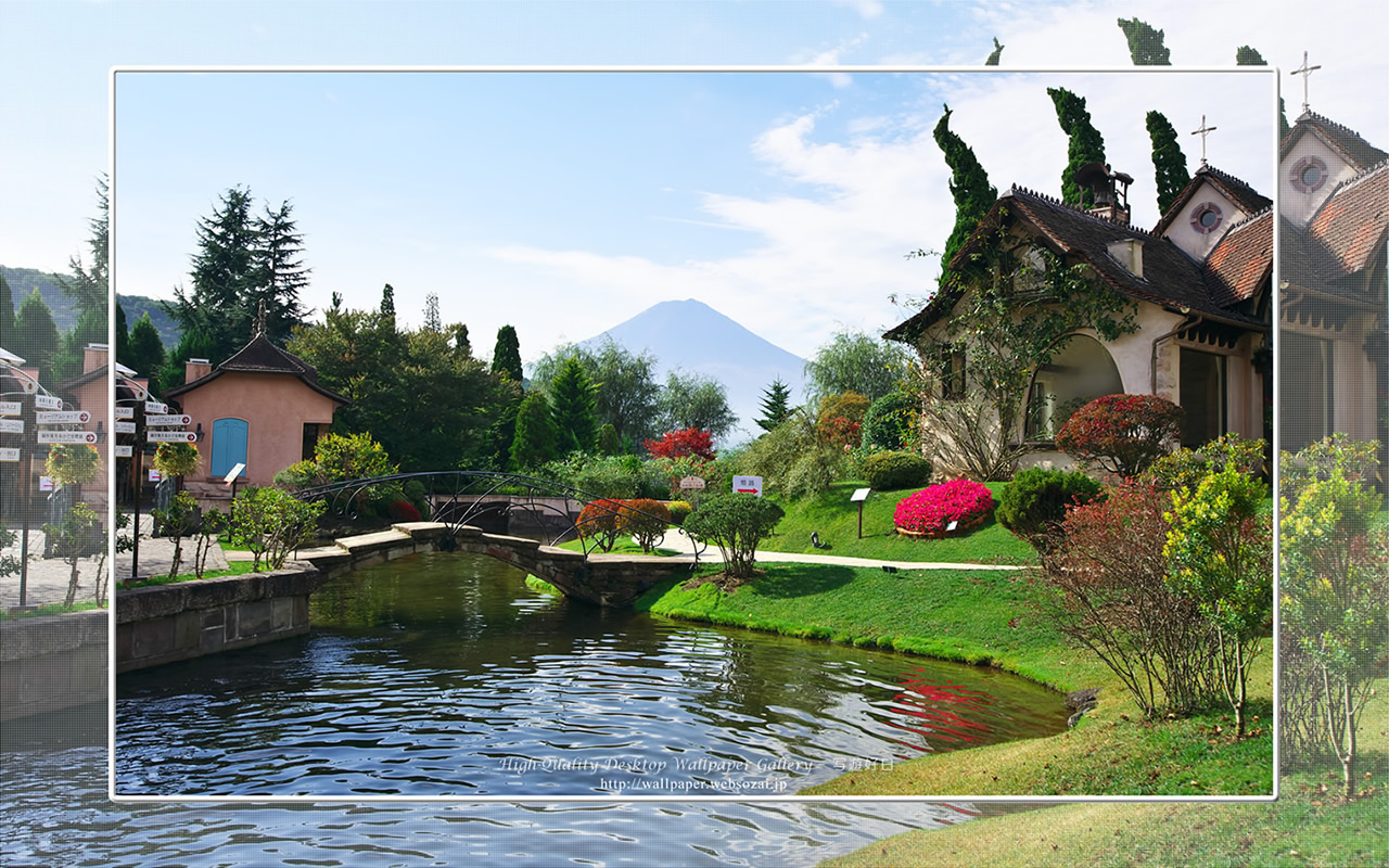 富士山の高画質＆高解像度壁紙／Wallpaper of富士山（オルゴール館）-4 in Fuji Lake Districti (1280×800)