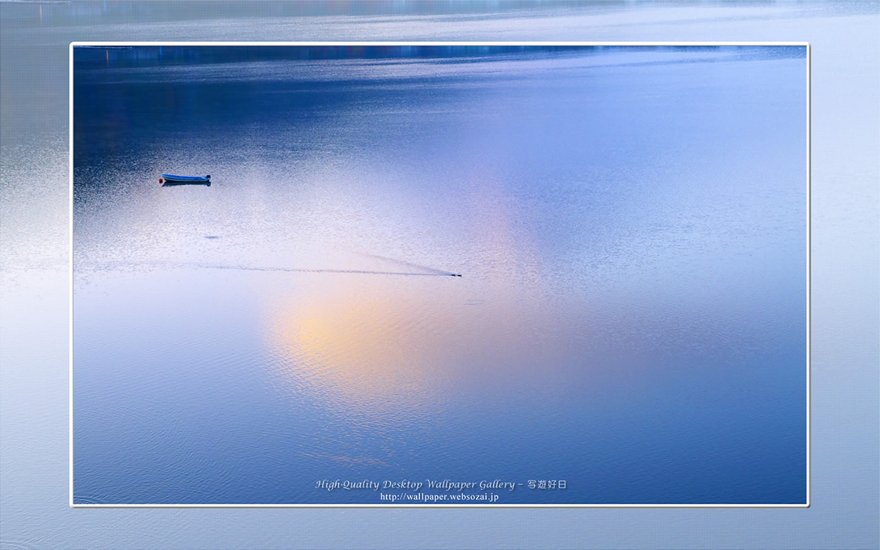 富士山の高画質＆高解像度壁紙／Wallpaper of水面の風景 in Fuji Lake Districti (1280×800)